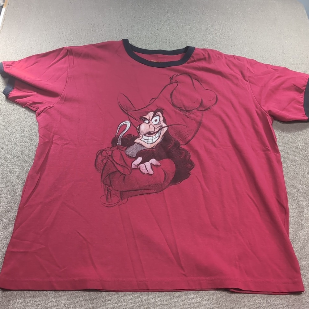 Vtg Disney Store Studio Collection Captain Hook Tee Shirt XXL 2XL